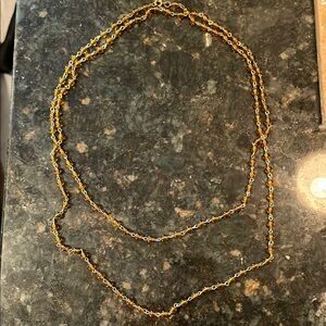 Vintage art deco amber colored necklace